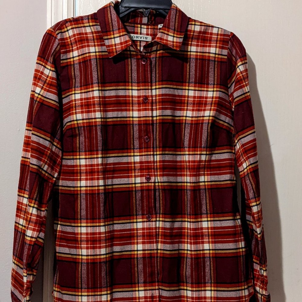 Mens Orvis Flannel Shirt Large